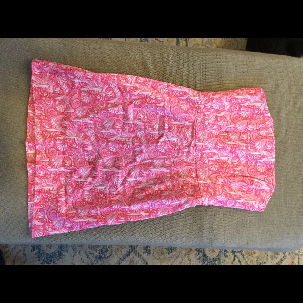 Vineyard Vines seashell pink strapless dress